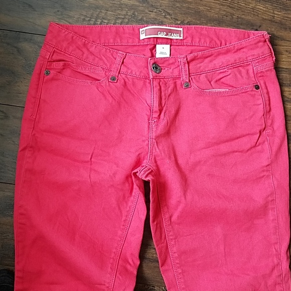 GAP Dark Coral Size 6 Crop Jeans - Picture 3 of 6